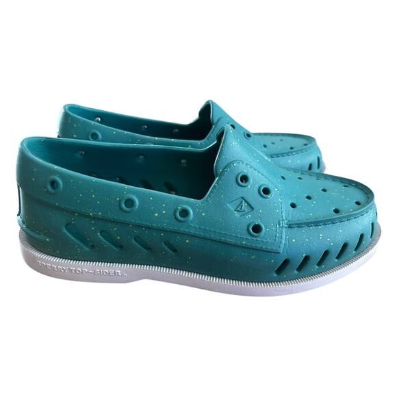 Sperry Top Sider Men Waterproof Boat Shoes A/O Float Size US 6M & 8W Teal - Picture 3 of 8